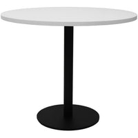 Round Flat Disc Base Table in Black Powder Coat Finish