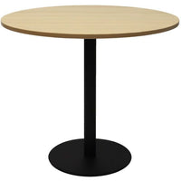 Round Flat Disc Base Table in Black Powder Coat Finish