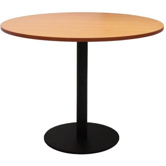 Round Flat Disc Base Table in Black Powder Coat Finish