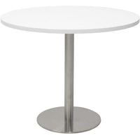 Round Flat Disc Base Table in Stainless Steel Finish