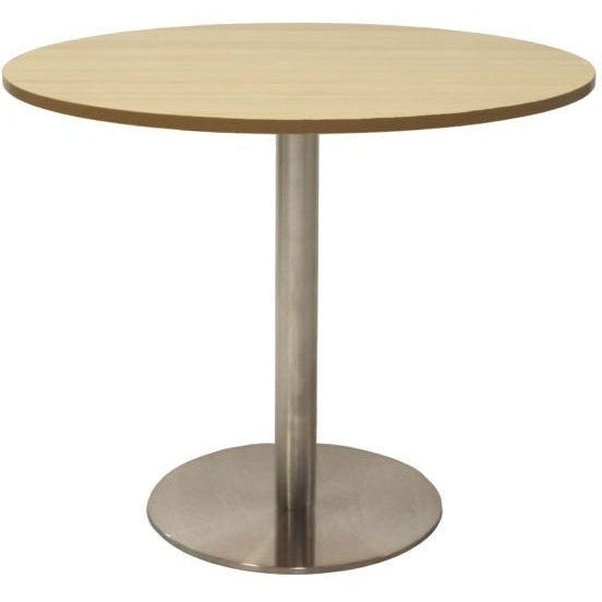 Round Flat Disc Base Table in Stainless Steel Finish