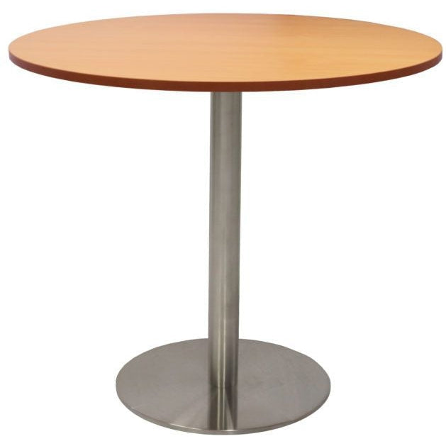 Round Flat Disc Base Table in Stainless Steel Finish