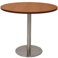 Round Flat Disc Base Table in Stainless Steel Finish