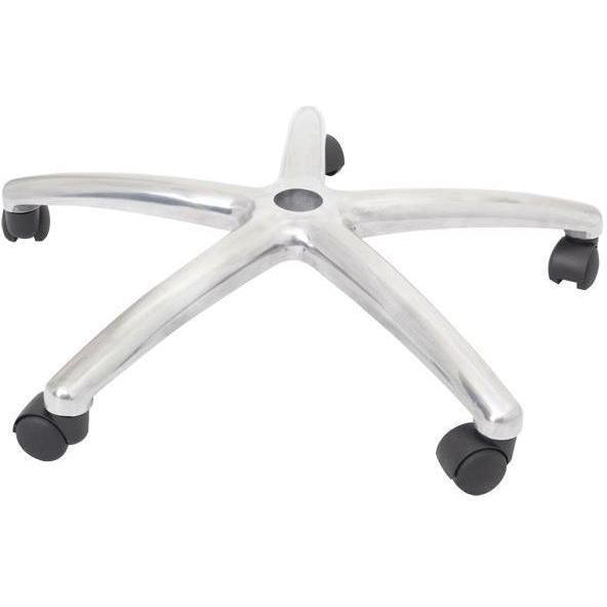 Chrome 5 Star Base With Back Castors