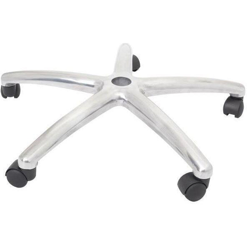 Chrome 5 Star Base With Back Castors