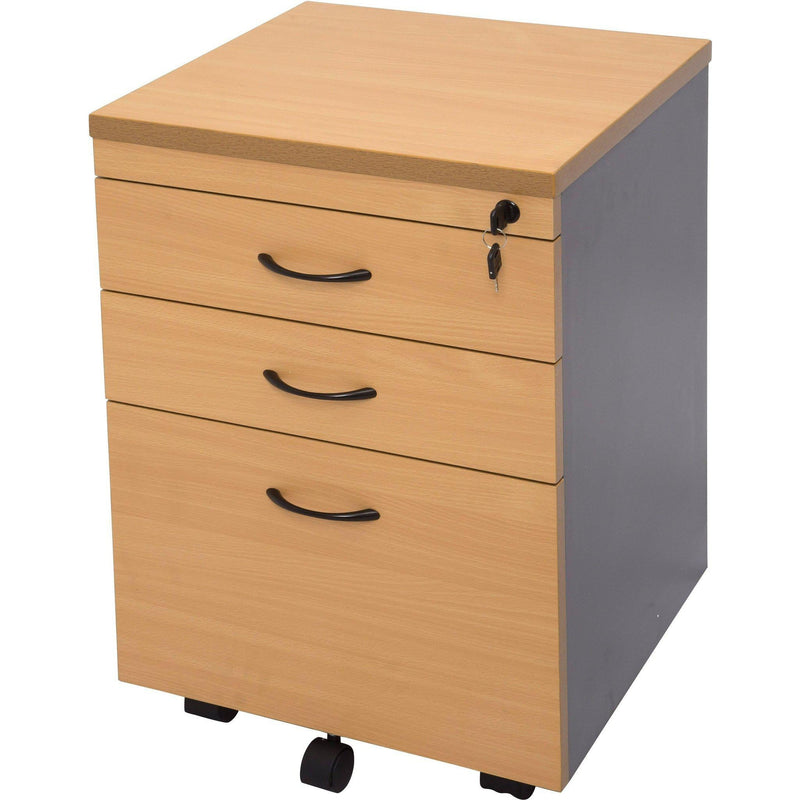 Rapid Worker Corner Workstation with Mobile Pedestal