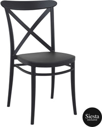 9 Piece Balcony Setting with Cross Chairs