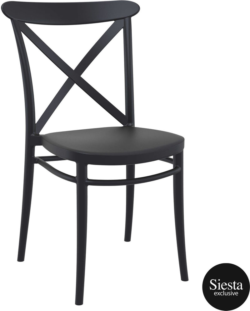 9 Piece Balcony Setting with Cross Chairs