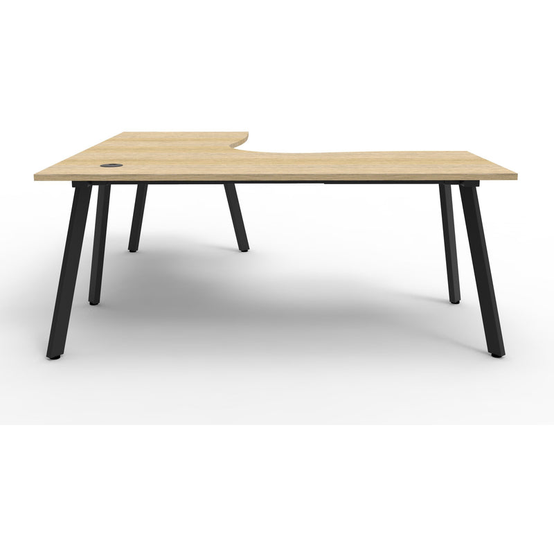 Eternity Leg Corner Workstation - 1 Person - Oak