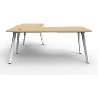 Eternity Leg Corner Workstation - 1 Person - Oak