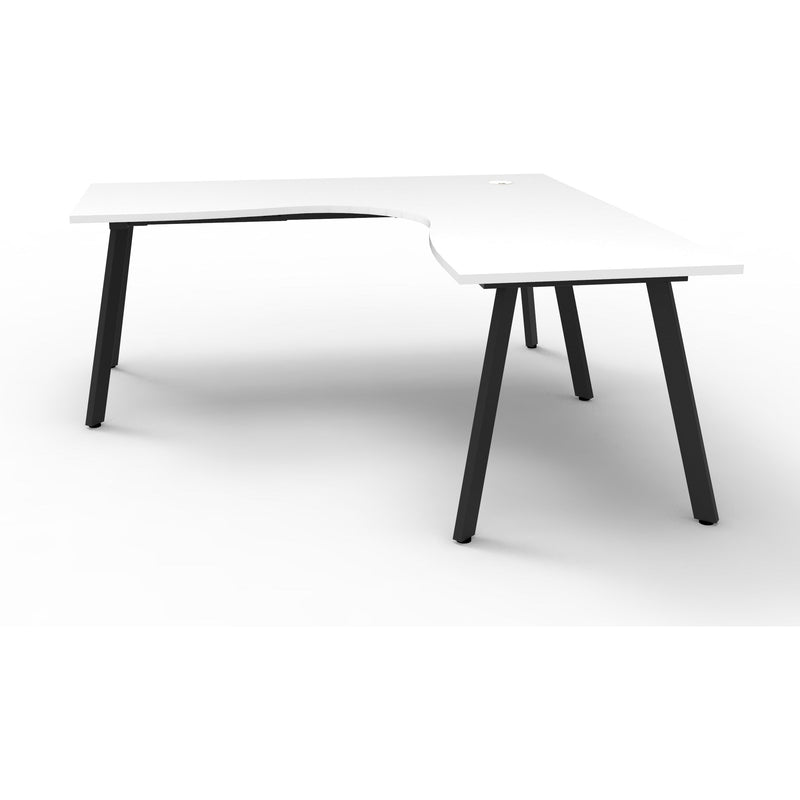 Eternity Leg Corner Workstation - 1 Person - White