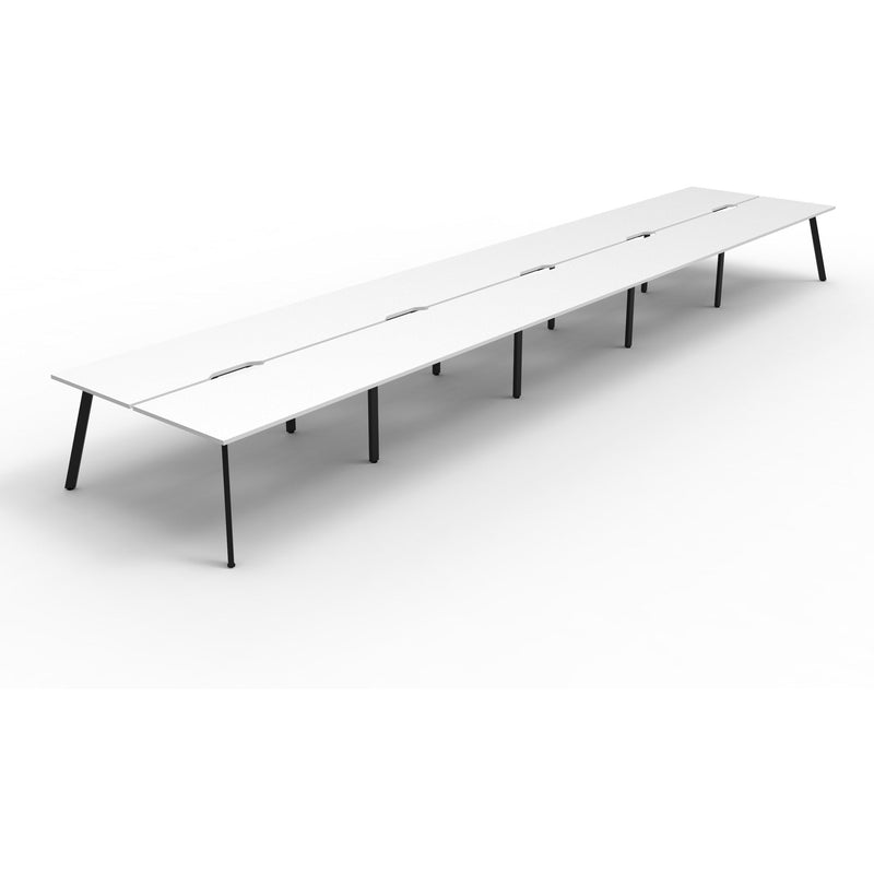 Eternity 10 Person Double Sided Workstation - White