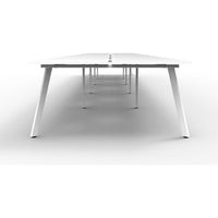 Eternity 10 Person Double Sided Workstation - White