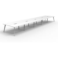 Eternity 10 Person Double Sided Workstation - White