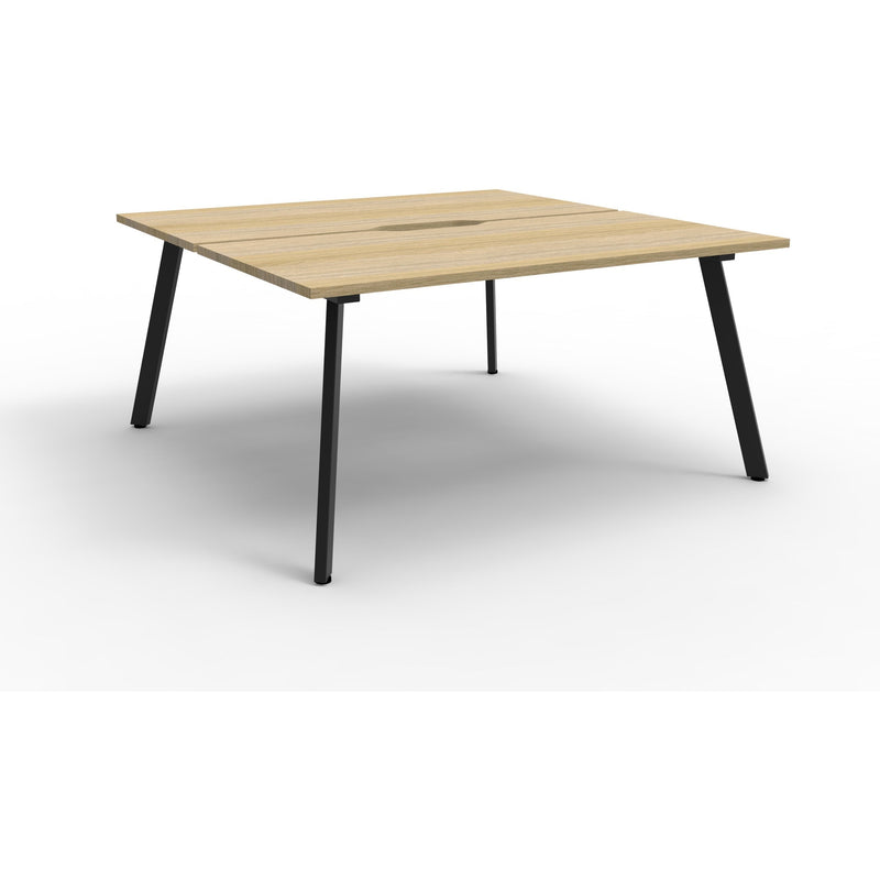 Eternity 2 Person Double Sided Workstation - Oak