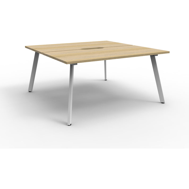 Eternity 2 Person Double Sided Workstation - Oak
