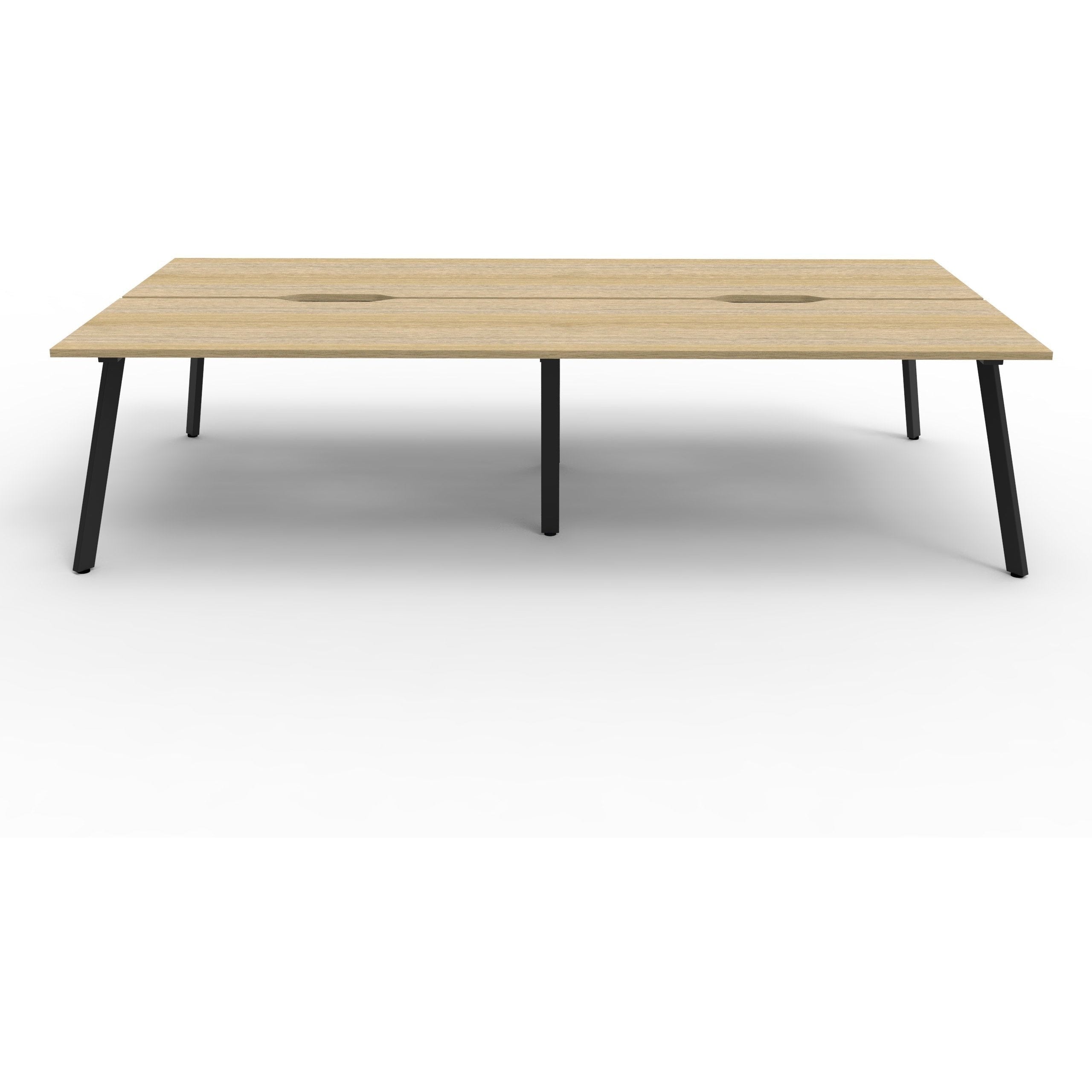 Eternity 4 Person Double Sided Workstation - Oak