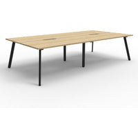 Eternity 4 Person Double Sided Workstation - Oak