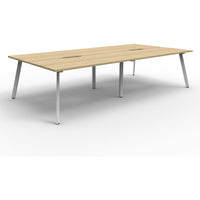 Eternity 4 Person Double Sided Workstation - Oak