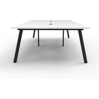 Eternity 4 Person Double Sided Workstation - White