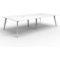 Eternity 4 Person Double Sided Workstation - White