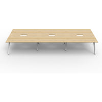 Eternity 6 Person Double Sided Workstation - Oak