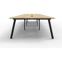 Eternity 8 Person Double Sided Workstation - Oak