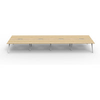 Eternity 8 Person Double Sided Workstation - Oak