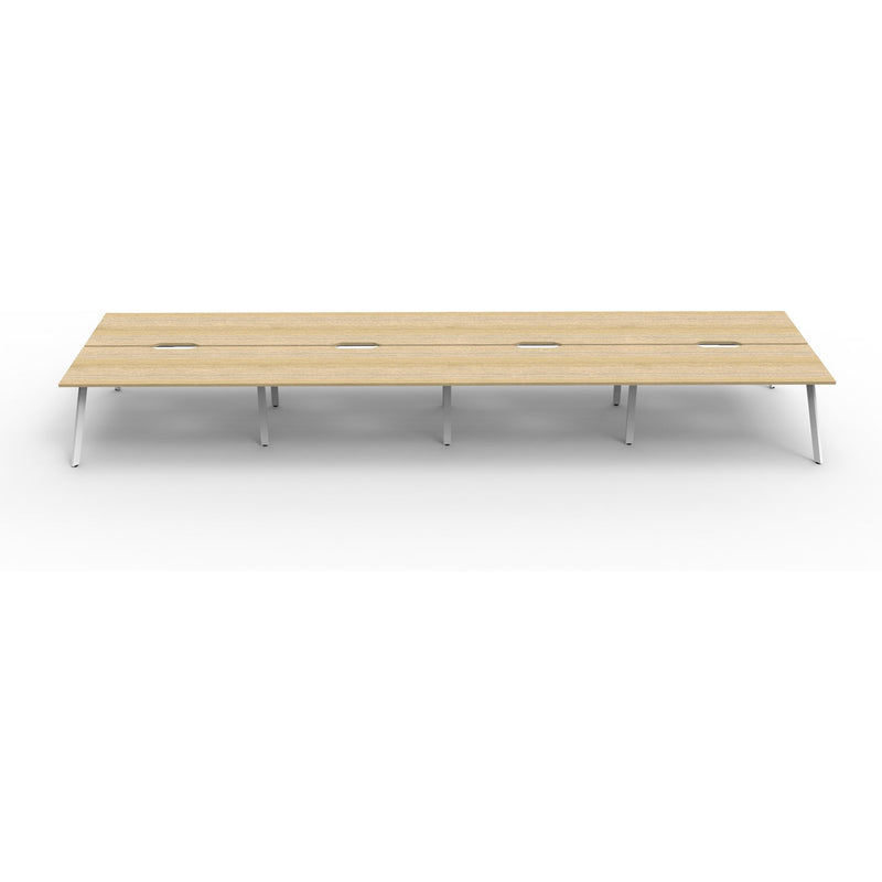 Eternity 8 Person Double Sided Workstation - Oak