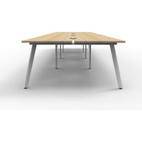 Eternity 8 Person Double Sided Workstation - Oak