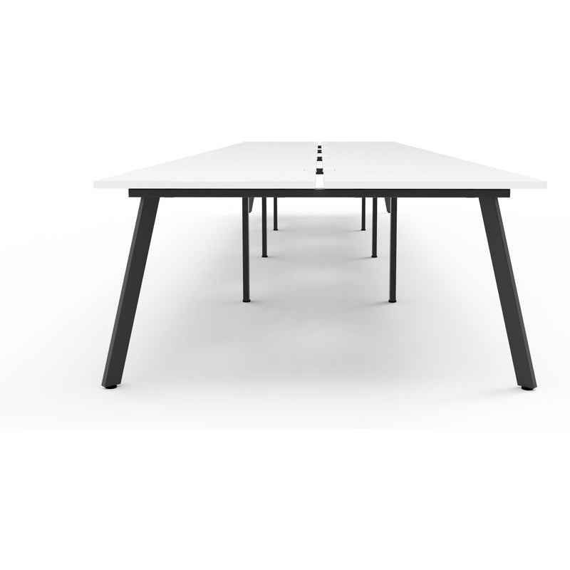 Eternity 8 Person Double Sided Workstation - White