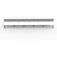 Eternity 10 Person Double Sided Workstation with Screens - White