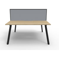 Eternity 2 Person Double Sided Workstation with Screen - Oak