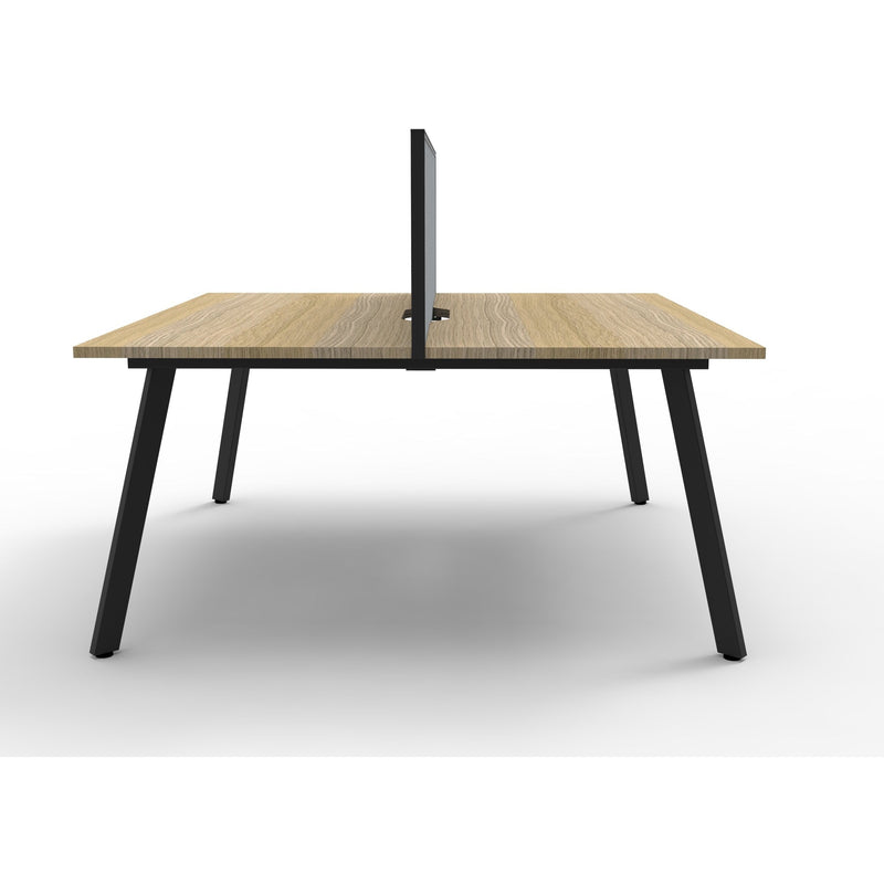 Eternity 2 Person Double Sided Workstation with Screen - Oak