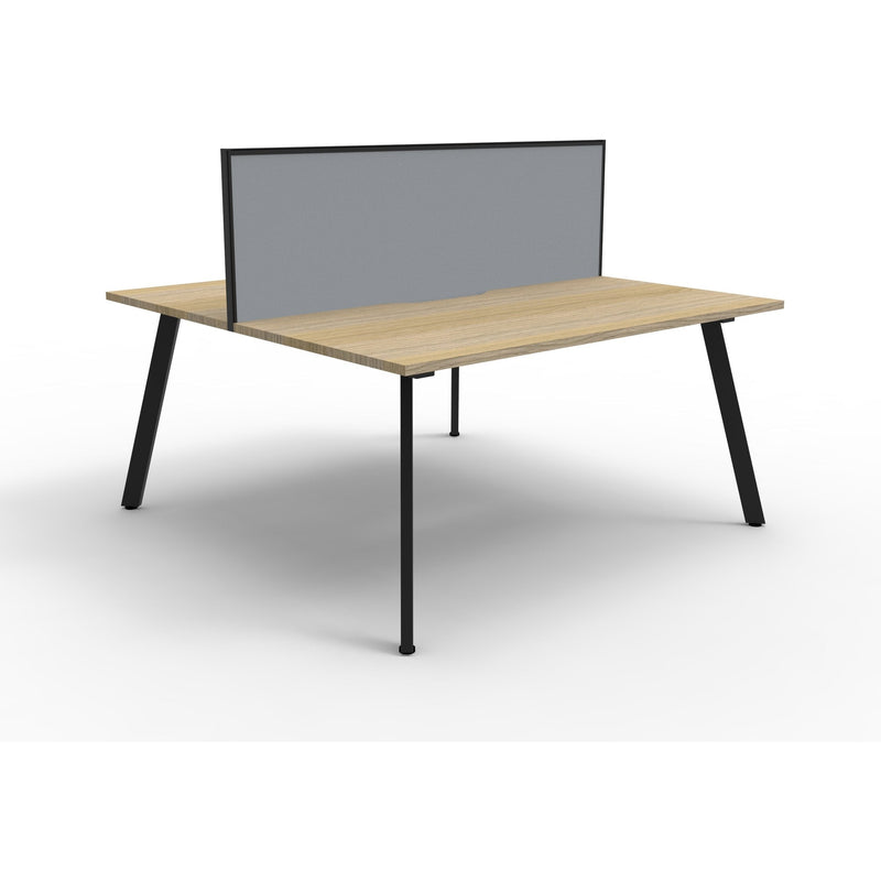 Eternity 2 Person Double Sided Workstation with Screen - Oak
