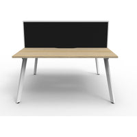 Eternity 2 Person Double Sided Workstation with Screen - Oak