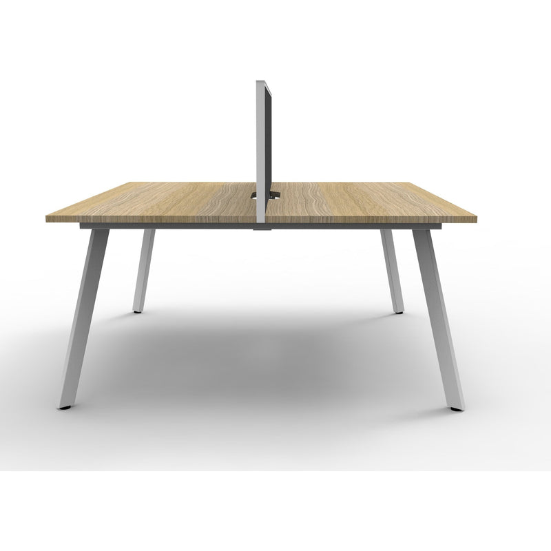 Eternity 2 Person Double Sided Workstation with Screen - Oak