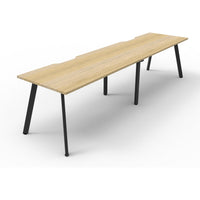 Eternity 2 Person Single Sided Workstation - Oak