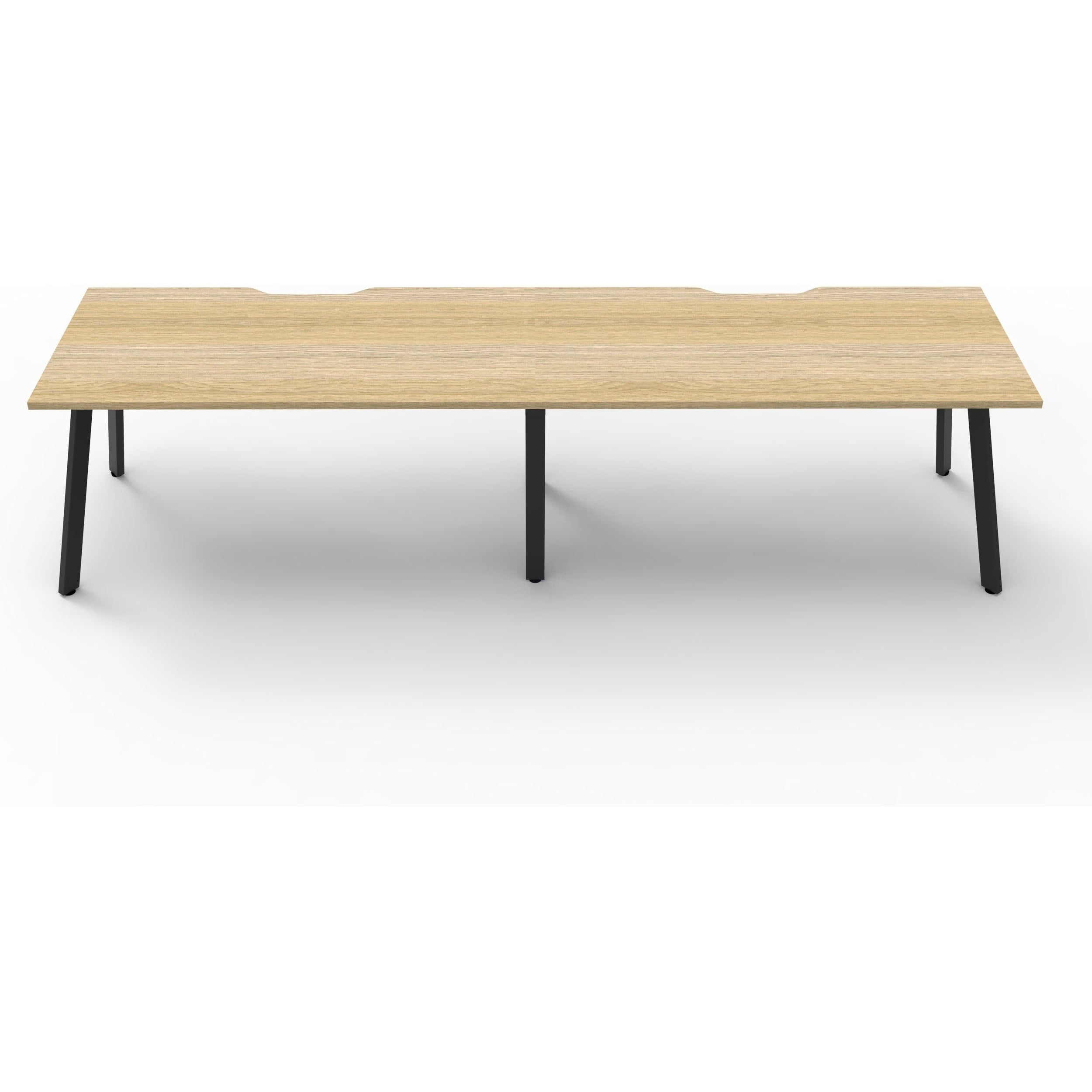 Eternity 2 Person Single Sided Workstation - Oak