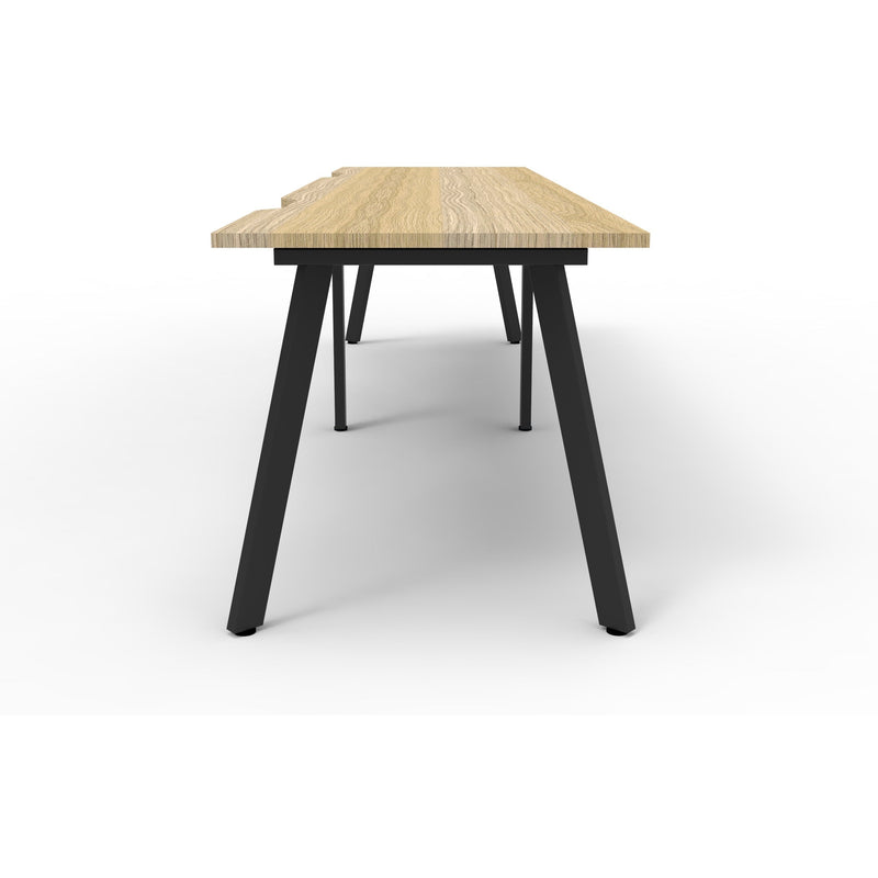 Eternity 2 Person Single Sided Workstation - Oak