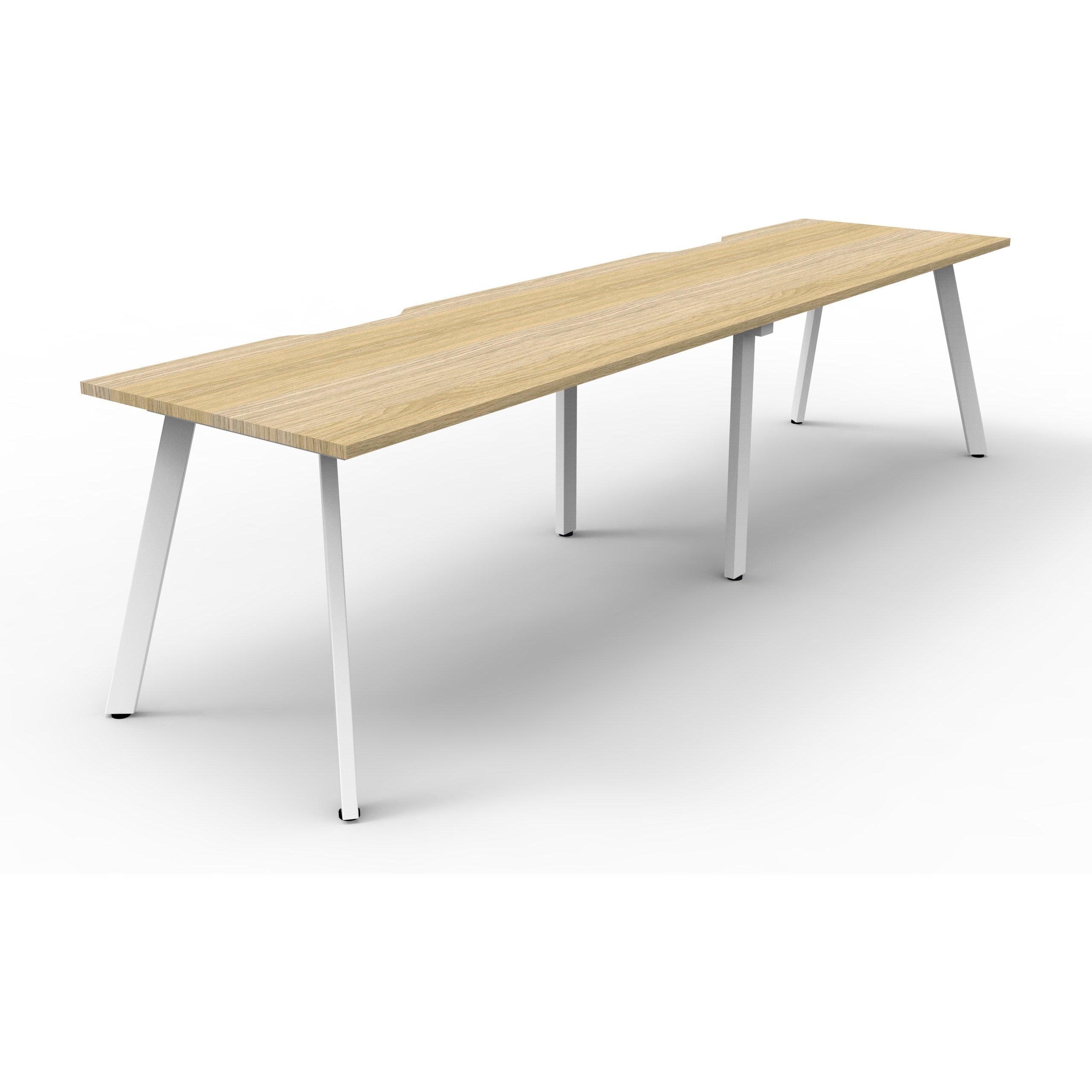 Eternity 2 Person Single Sided Workstation - Oak