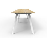 Eternity 2 Person Single Sided Workstation - Oak