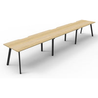 Eternity 3 Person Single Sided Workstation - Oak