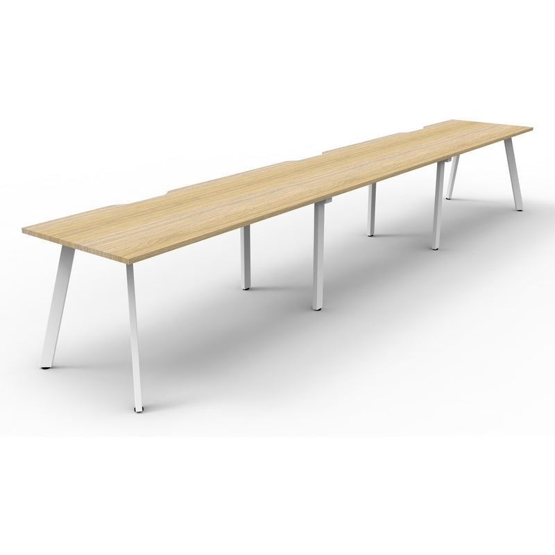 Eternity 3 Person Single Sided Workstation - Oak