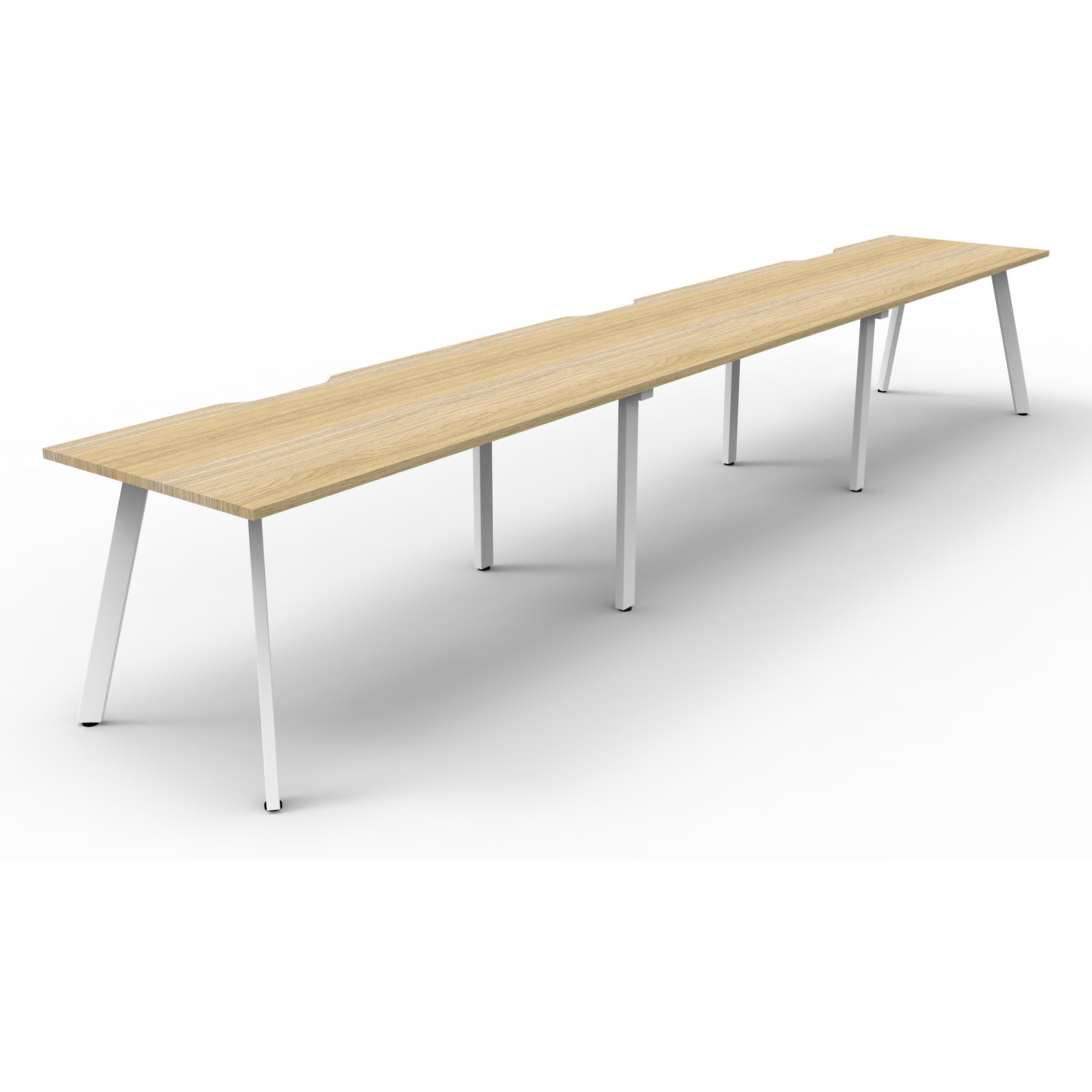 Eternity 3 Person Single Sided Workstation - Oak