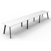 Eternity 3 Person Single Sided Workstation - White