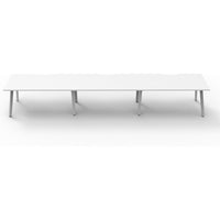 Eternity 3 Person Single Sided Workstation - White