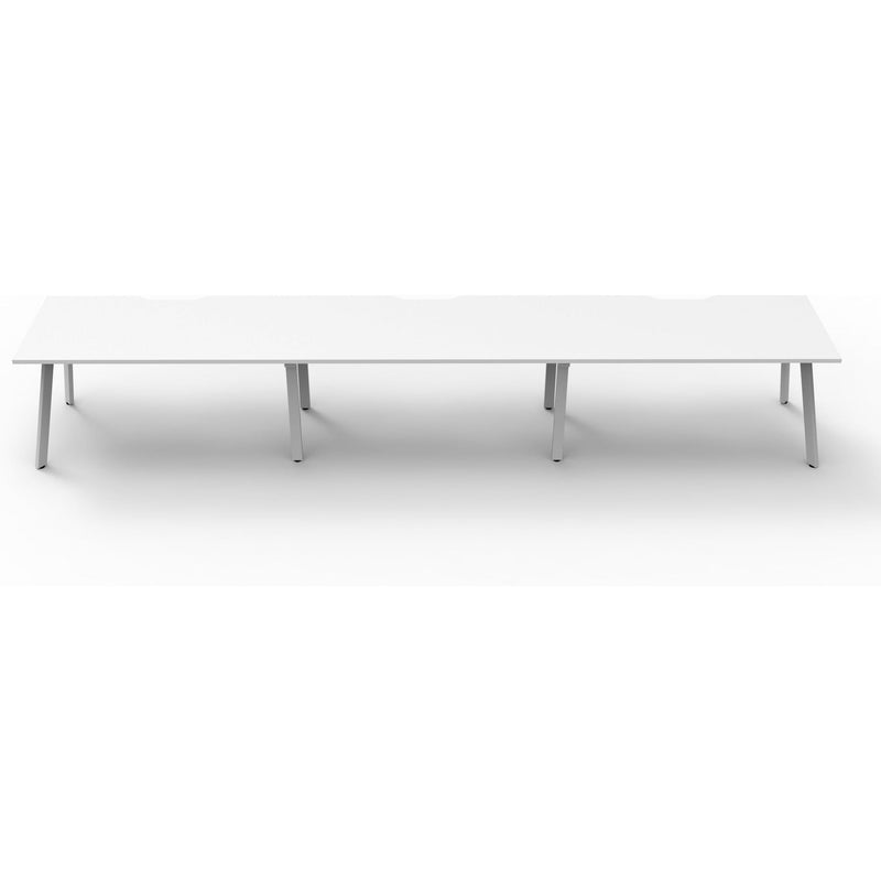 Eternity 3 Person Single Sided Workstation - White