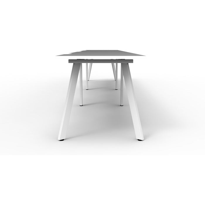 Eternity 3 Person Single Sided Workstation - White