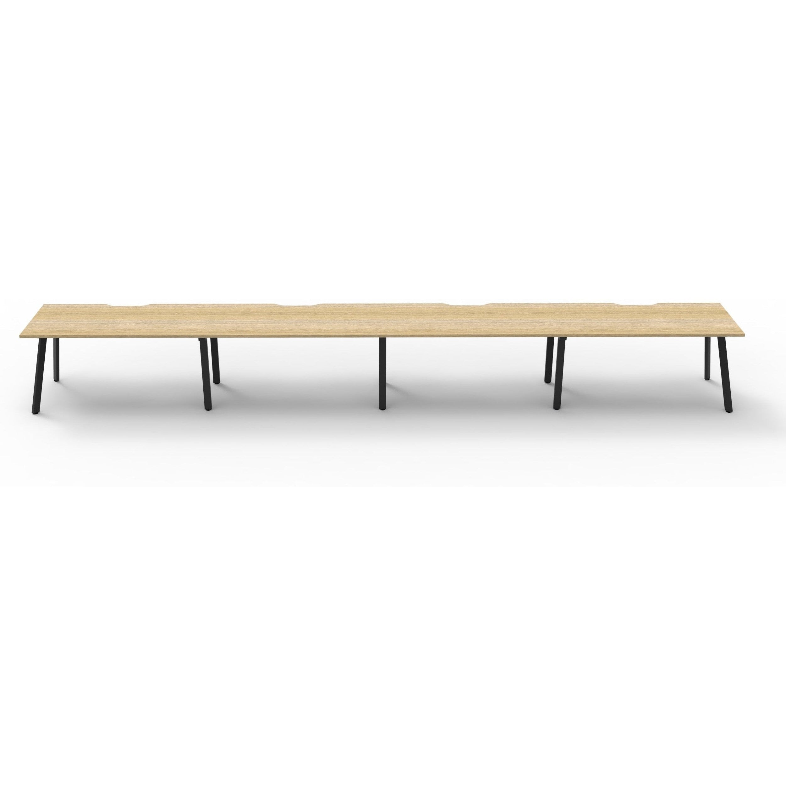 Eternity 4 Person Single Sided Workstation - Oak